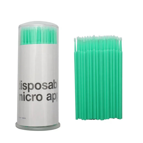 100 pcs Disposable Micro Brush Mascara Wands Applicator Lash Removing