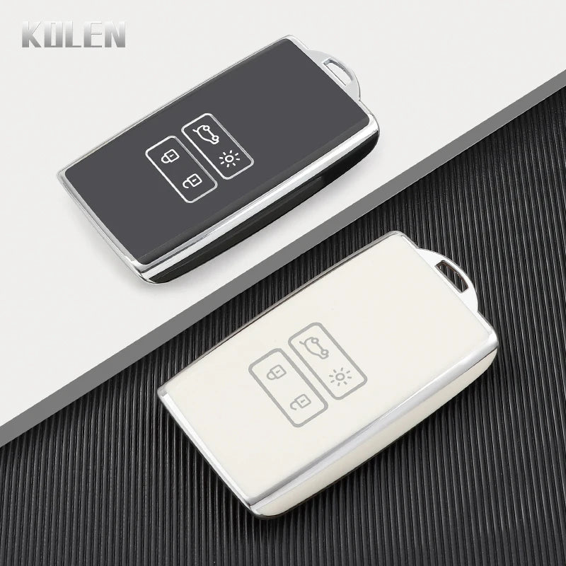 TPU Car Card Key Case Cover Shell Fob For Renault Koleos Captur Megane