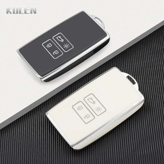 TPU Car Card Key Case Cover Shell Fob For Renault Koleos Captur Megane