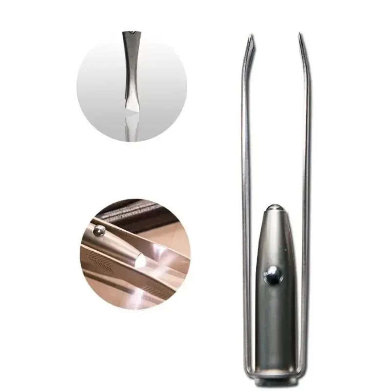 1pc Portable Stainless Steel Smart Design Eyebrow Hair Remove Tweezer
