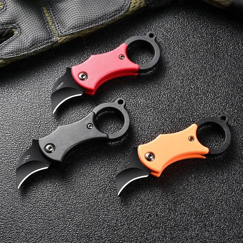 2024 New Outdoor Folding Knife EDC Key Fox Claw  Box Cutter Necklace