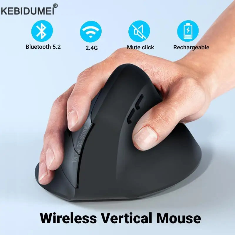 Vertical Mouse Ergonomic 2.4G Bluetooth 5.2 Mice Wireless Optical Mice