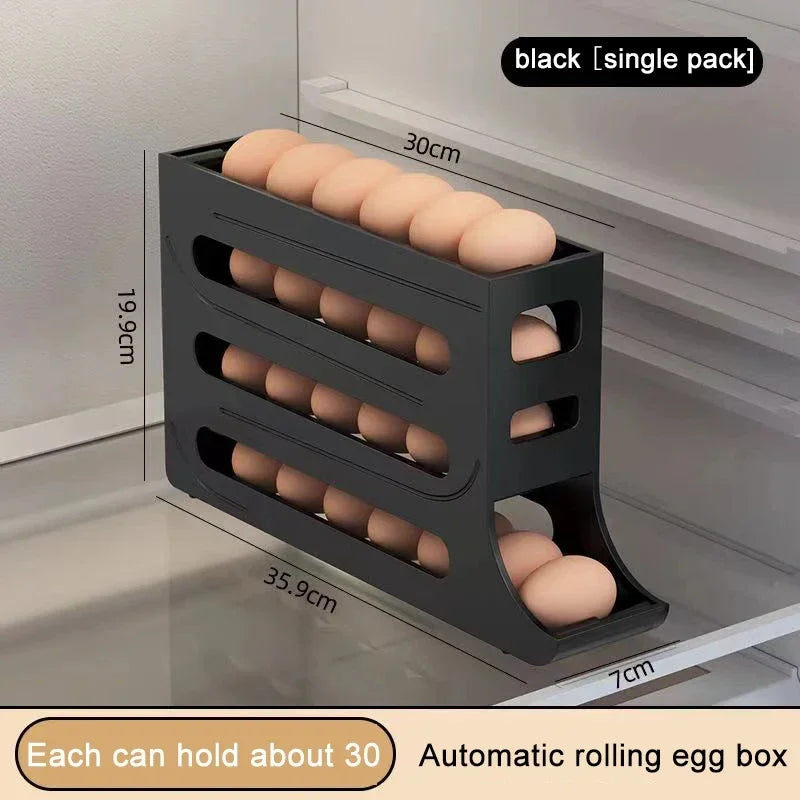Automatic Scrolling Egg Rack Holder Storage Box Egg Basket Food