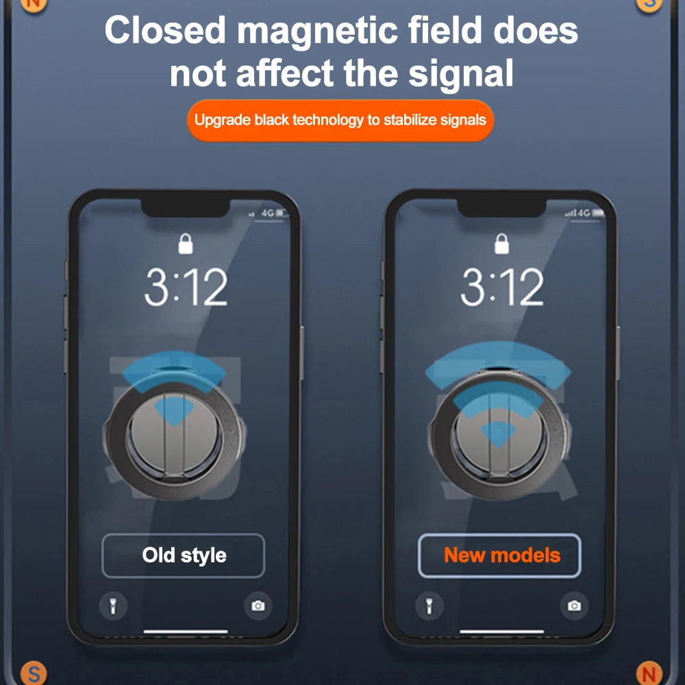 360 Degree Rotate Car Bracket Foldable Mount Magnetic Phone Holder