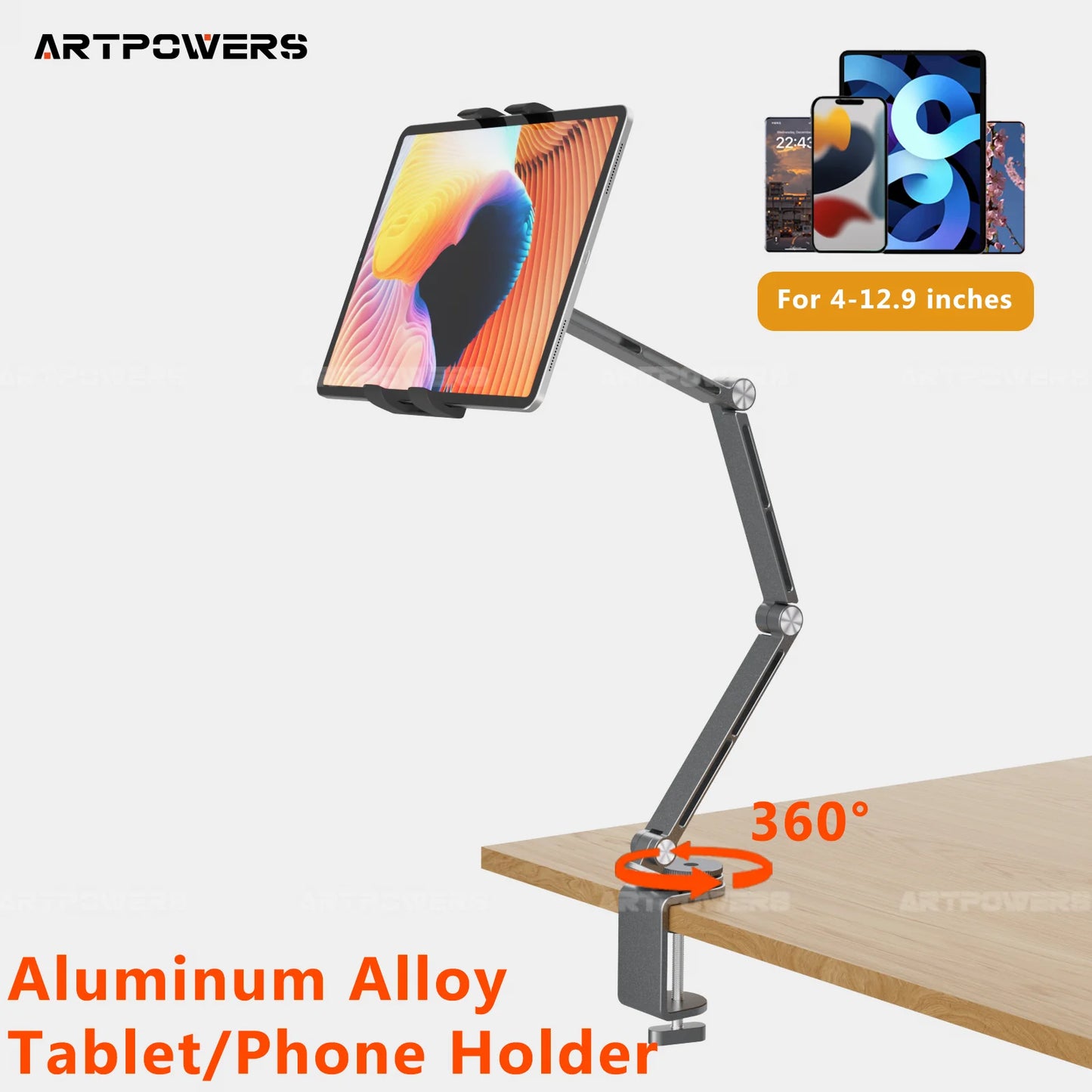 Artpowers Tablet Holder Support for Pad Portable Monitor Holder Phone