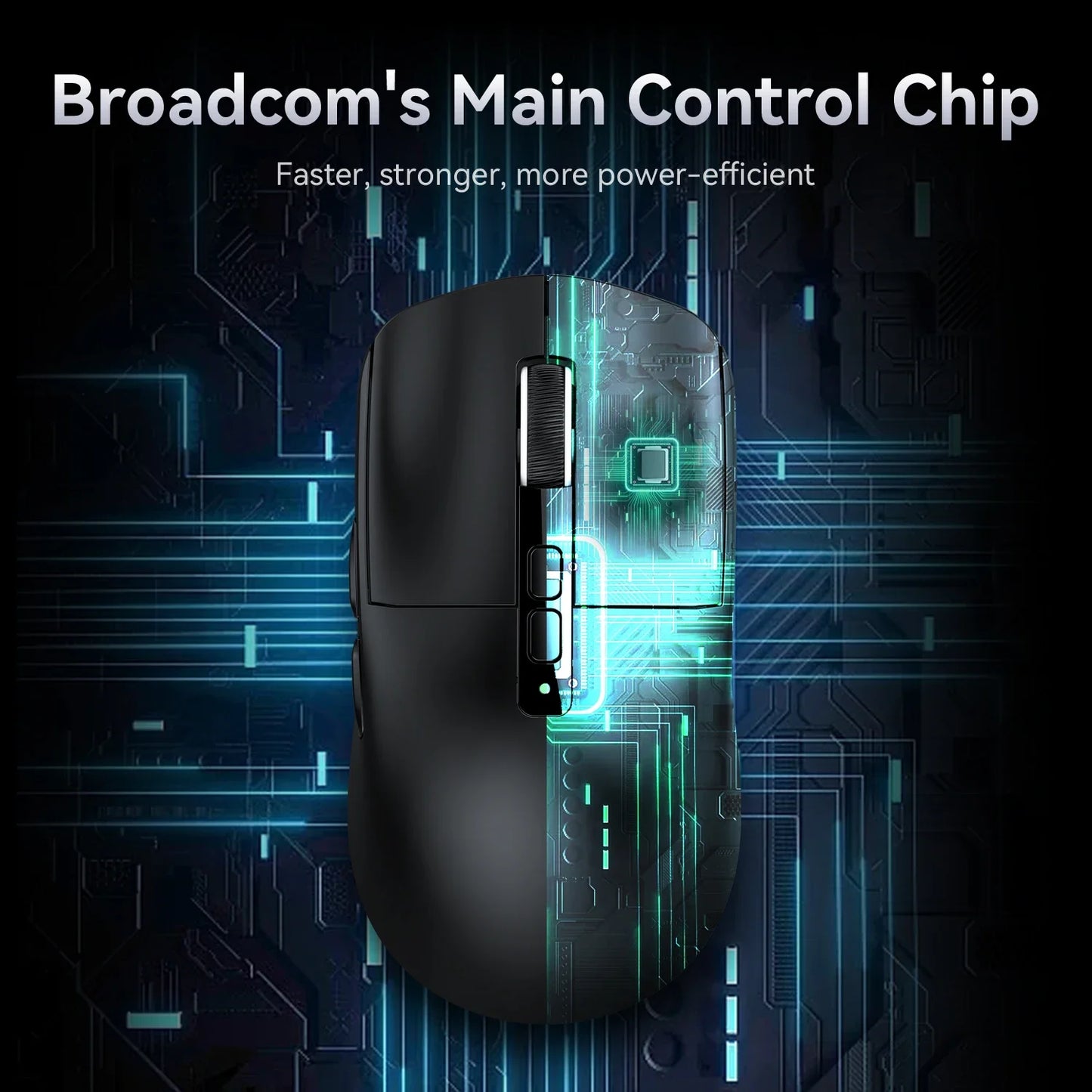 X6 PAW3395 Bluetooth Mouse , Tri-Mode Connection, RGB Touch Magnetic