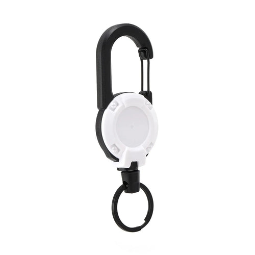 Retractable Heavy Duty Pull Reel Carabiner Key Chains Strong Steel