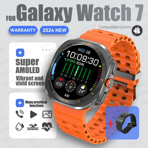 For Samsung New Sapphire Screen Galaxy Watch 7 Ultra Smart Watch Men's