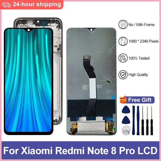 6.53" For Xiaomi Redmi Note 8 Pro Display Touch Screen Digitizer