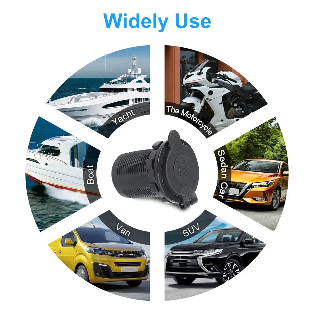 Car Cigarette lighter Socket Automobile 12V-24V Waterproof Adapte