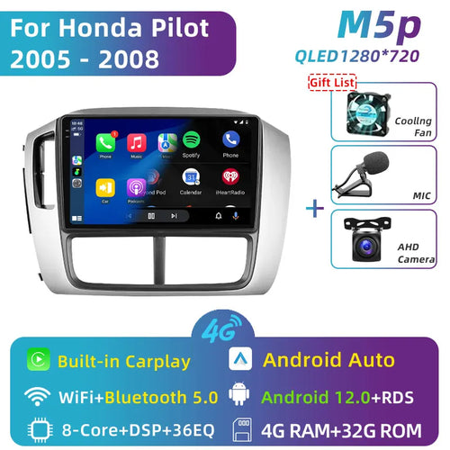 GPS Navigation Car Video Multimedia Player 4G for Honda Pilot 1 2005