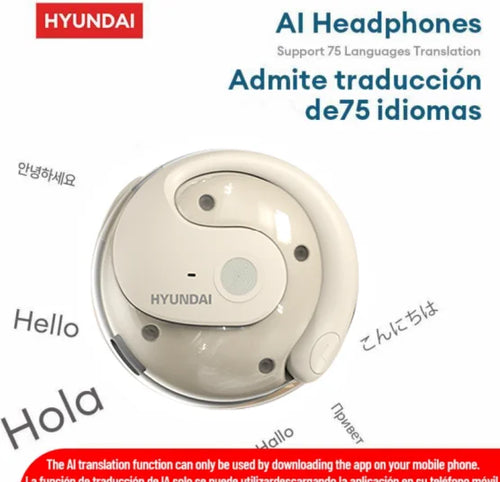 HYUNDAI HY-T26 AI Intelligent Real-time Translation Earbuds Global 75