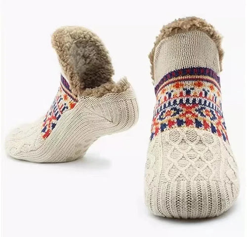 2024 New Winter Warm Floor Socks Home Fleece Slipper Women Men Snow