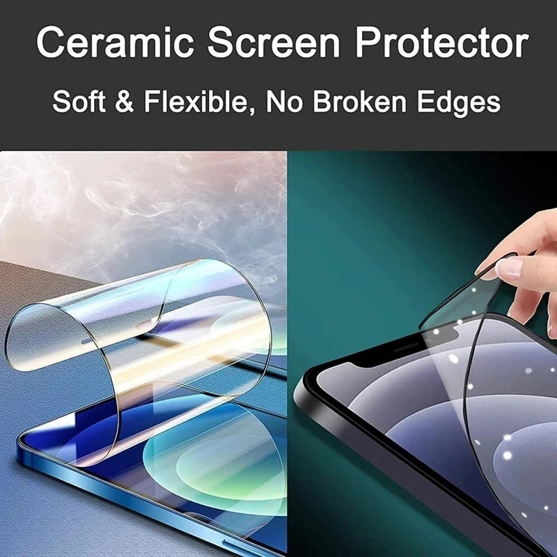5PCS HD Soft Ceramic Film For IPhone 15 Pro Max 16ProMax Full Cover