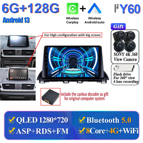 Car Multimedia Android For Mazda 3 Axela 2014-2017 2018 2019 Head Unit