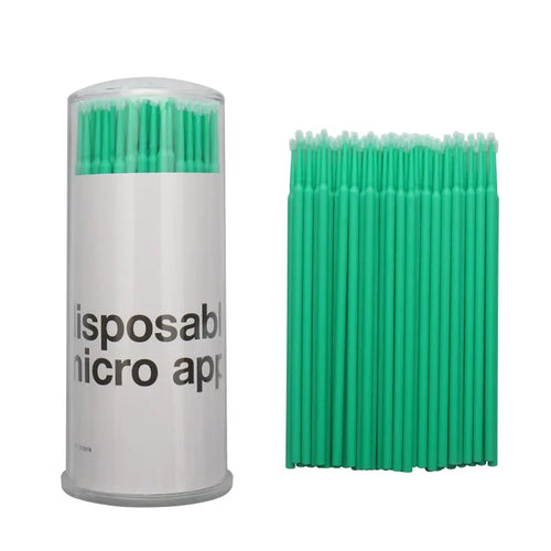 100 pcs Disposable Micro Brush Mascara Wands Applicator Lash Removing