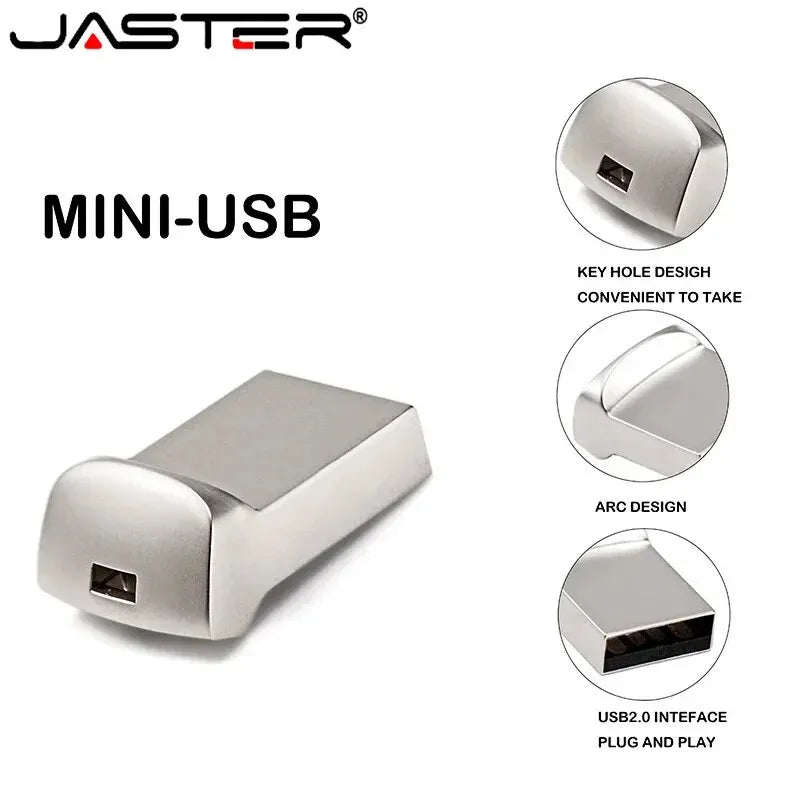 JASTER Super Mini Metal USB Flash Drives 64GB Creative Business Gifts