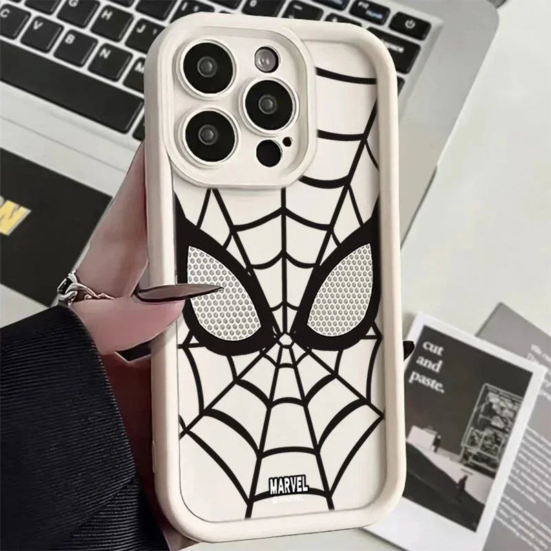 Marvel Spider Man Plain Multistep TPU Soft Phone Cases For iPhone 16