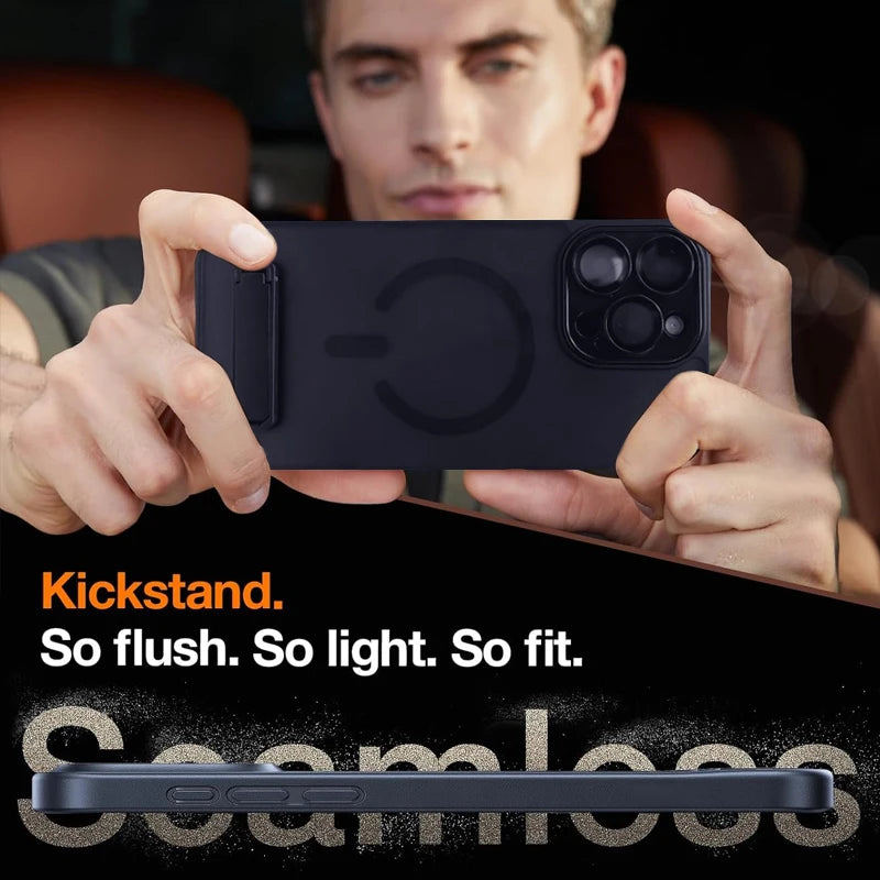 UYUXIO Translucent Magnetic Mobile Phone Case with Kickstand for