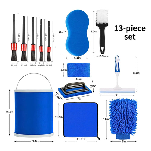 SEAMETAL 5/13PCS Car Detailing Brush Set Multifunctional Detail