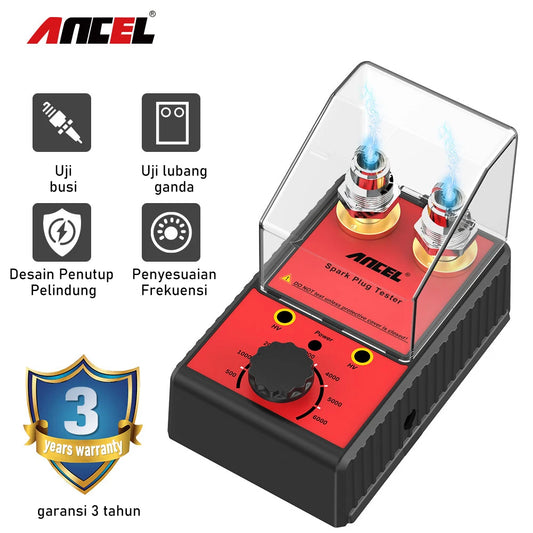 ANCEL Car Spark Plug Tester 110V 220V Ignition System Tester Double
