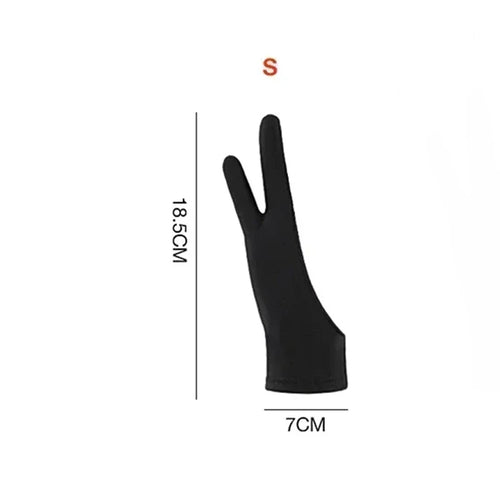 S/M/L Two-Finger Drawing Gloves Anti-touch Anti-fouling for Tablet