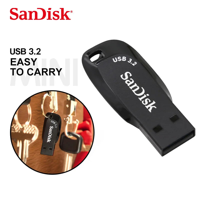 SanDisk USB 3.2 USB Flash Drive 64GB Pen Drive Memory Stick CZ410