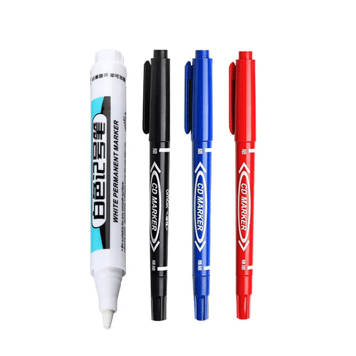 1/4Pcs White Permanent Paint Pen set for Wood Rock Plastic Leather