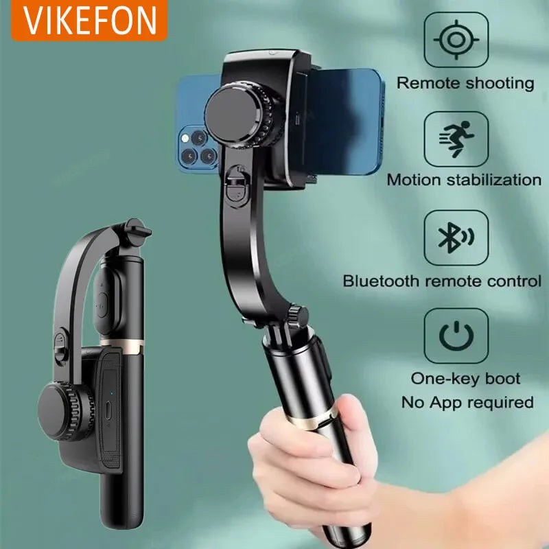 Q08 Mobile Phone Holder Video Stabilizer Bluetooth Selfie Stick Tripod