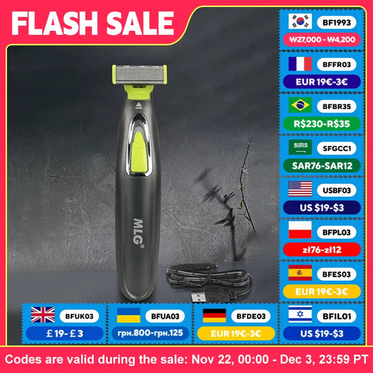 MLG Electric Shaver For Men and Women Portable Full Body Trimmer USB T