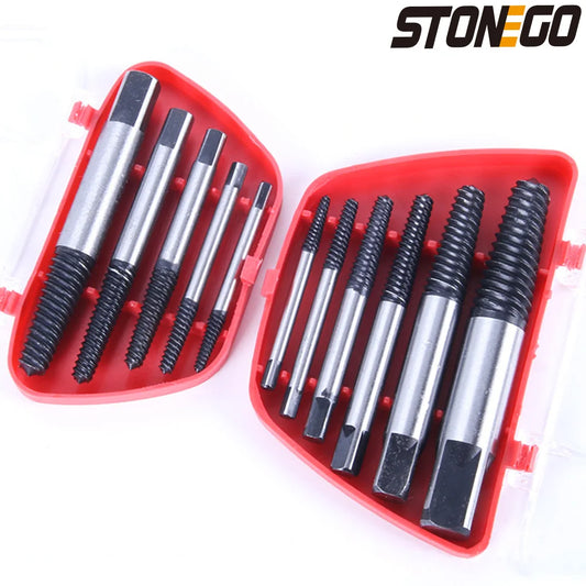 STONEGO 5PCS/6PCS Broken Damaged Screwdriver Extractor Drill Bit Set