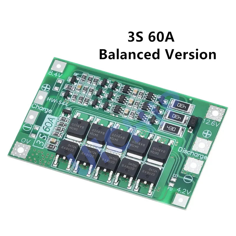 3S/4S 40A 60A Li-ion Battery Charger Protection Board 18650 BMS For