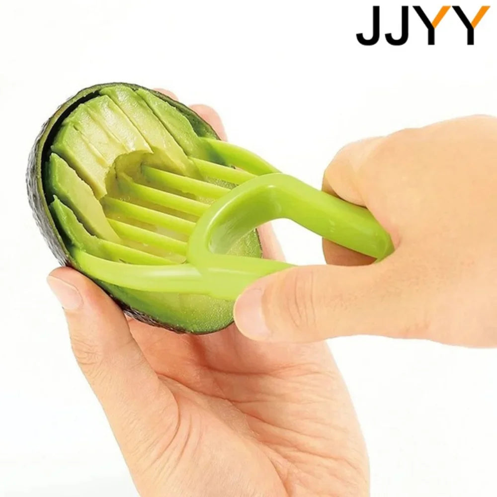 JJYY 3 In 1 Avocado Slicer Shea Corer Butter Fruit Peeler Cutter Pulp