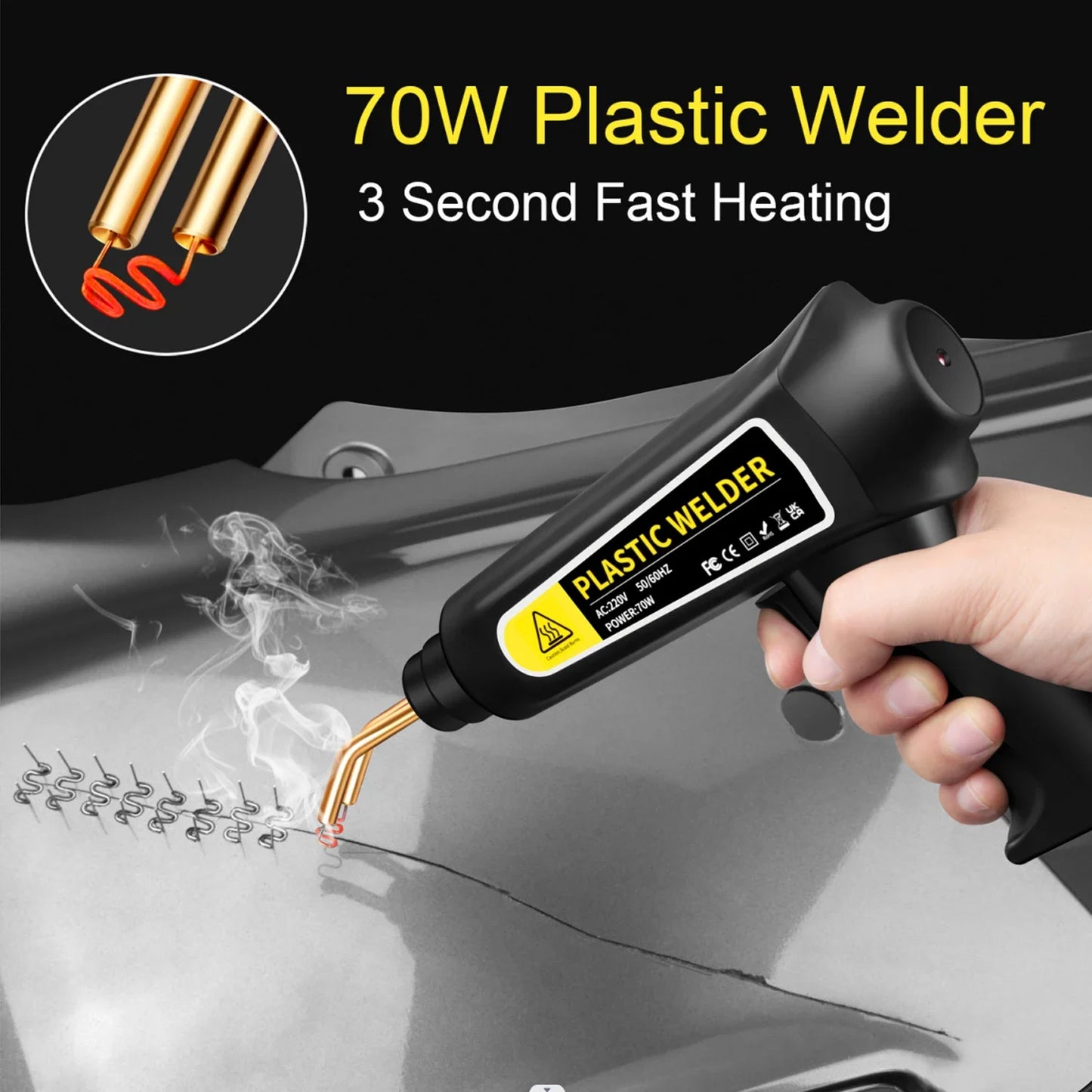 70W Plastic Welding Hot stapler carBumper Repair Kit Hot Stapler