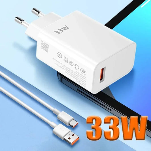 33W USB Charger Quick Charge 3.0 Fast Charging Mobile Power Adapter