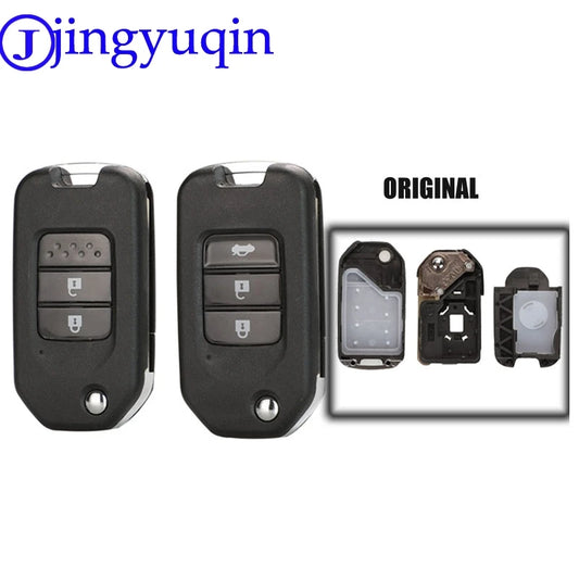 jingyuqin 2/3B Car Key Case For Honda Civic City Fit HR-V XR-V Folding