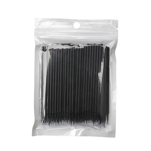 100 pcs Disposable Micro Brush Mascara Wands Applicator Lash Removing