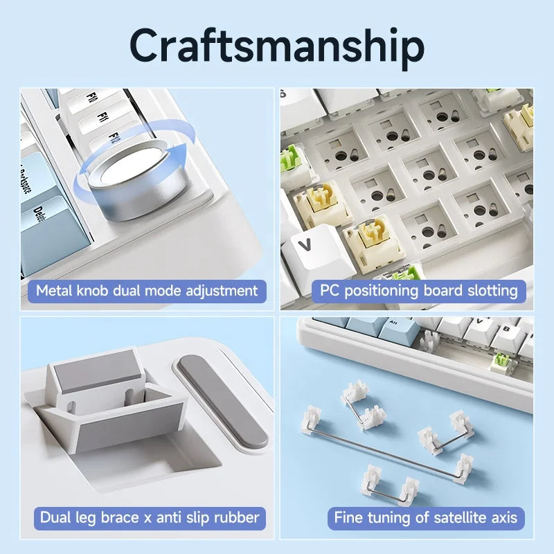 AULA F75 2.4G Wireless/Bluetooth/Wired Gaming Mechanical Keyboard RGB