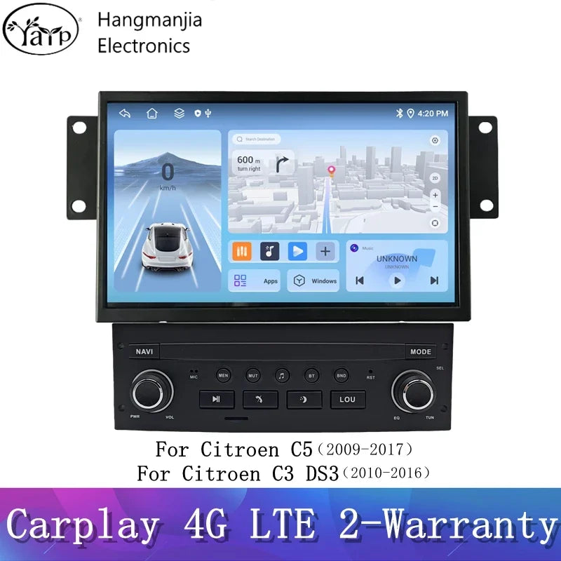 hangmanjia Auto Radio GPS Navigation For Citroen C3 DS3 C5 2009-2017