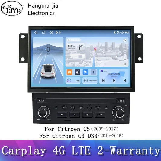 hangmanjia Auto Radio GPS Navigation For Citroen C3 DS3 C5 2009-2017