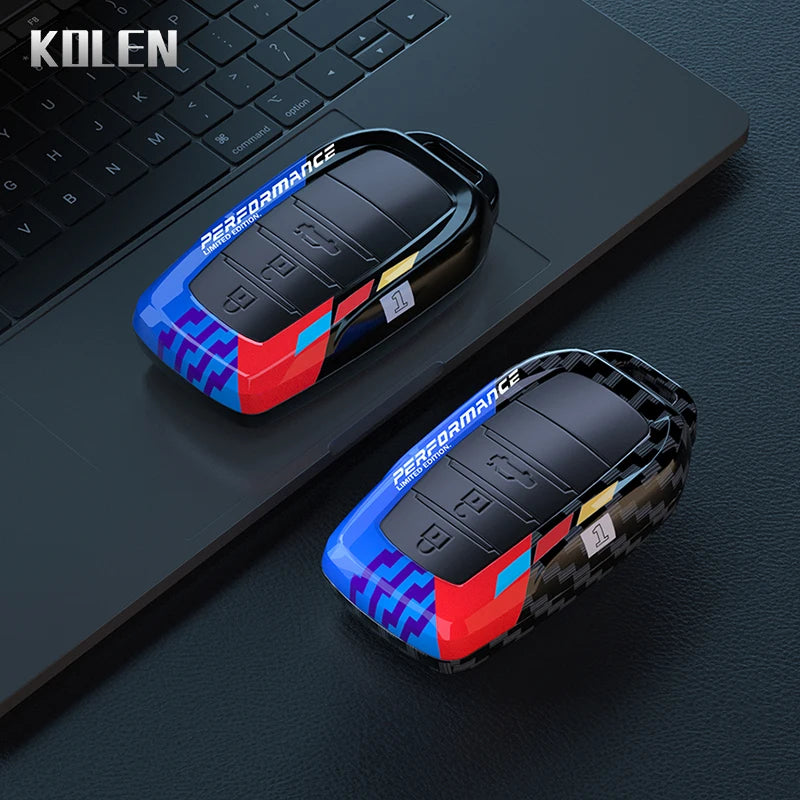 ABS Carbon Fiber Car Key Case Cover For Toyota Corolla Land Cruiser
