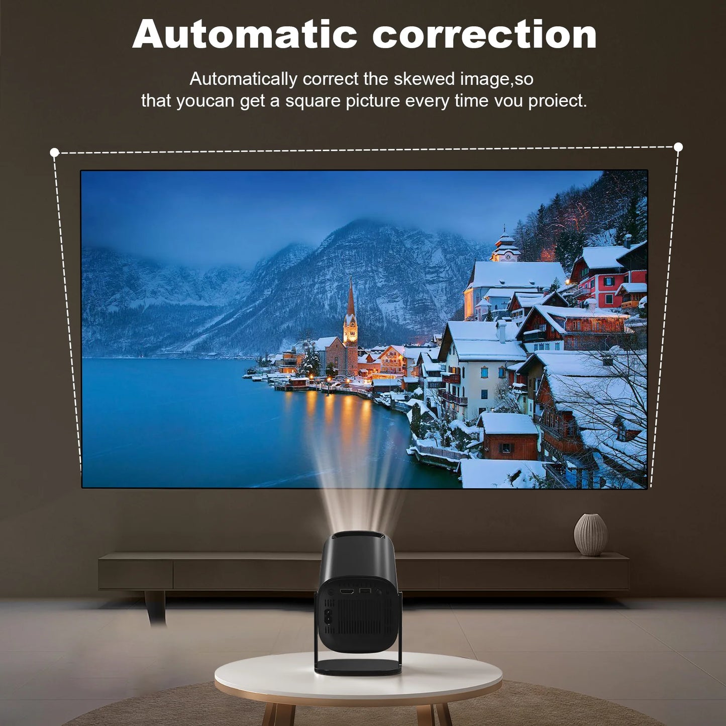 P30 Smart Mini Projector Android 11 WiFi6 Support 4K 1080P Projector