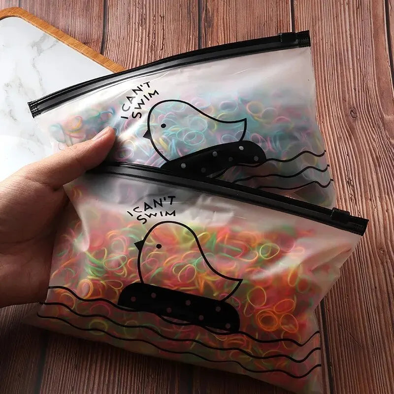 Children's Rubber Bands Small Disposable Leather Covers Tie Headbands