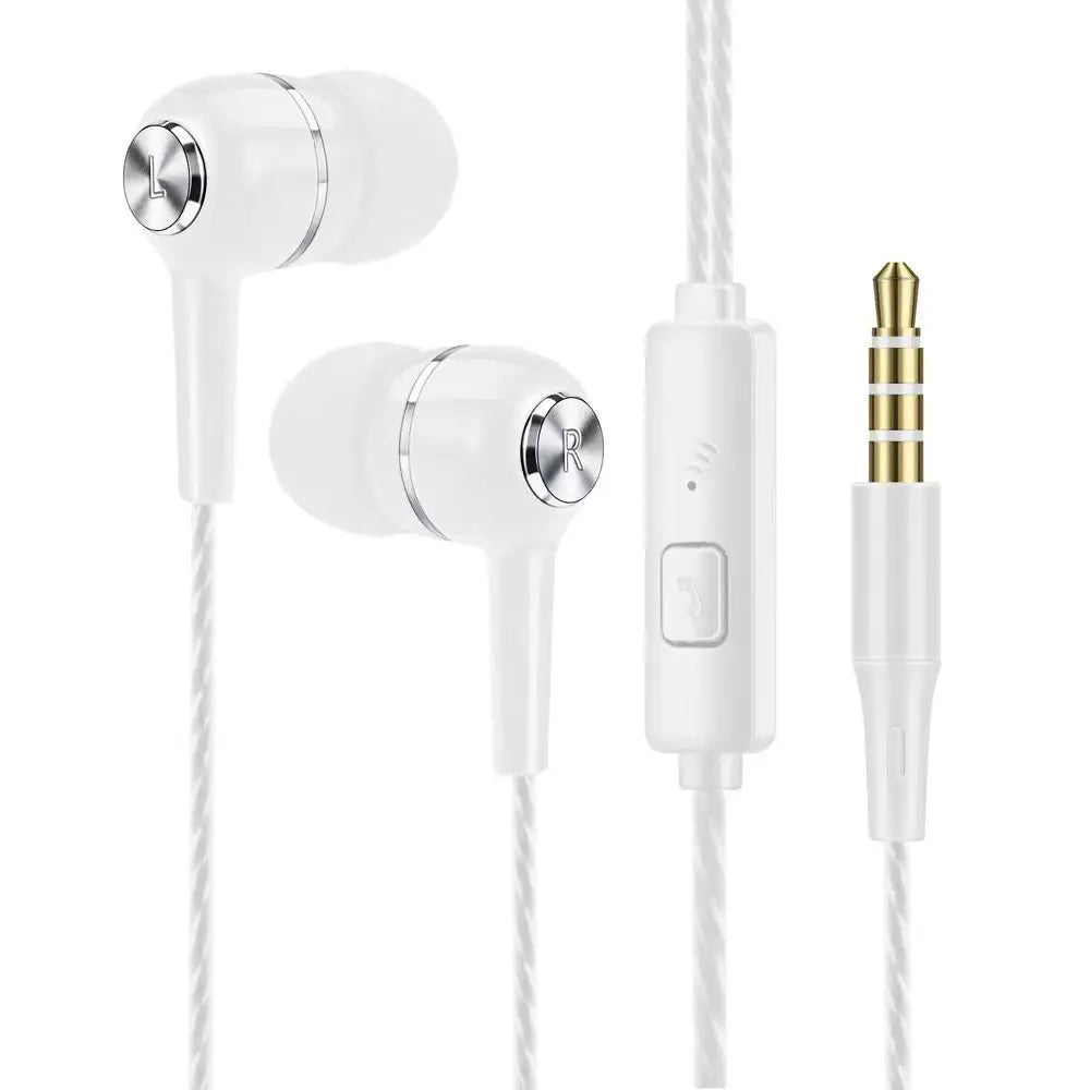 Stereo In-Ear Earphone Bass With Microphone HiFi Headphone Portable