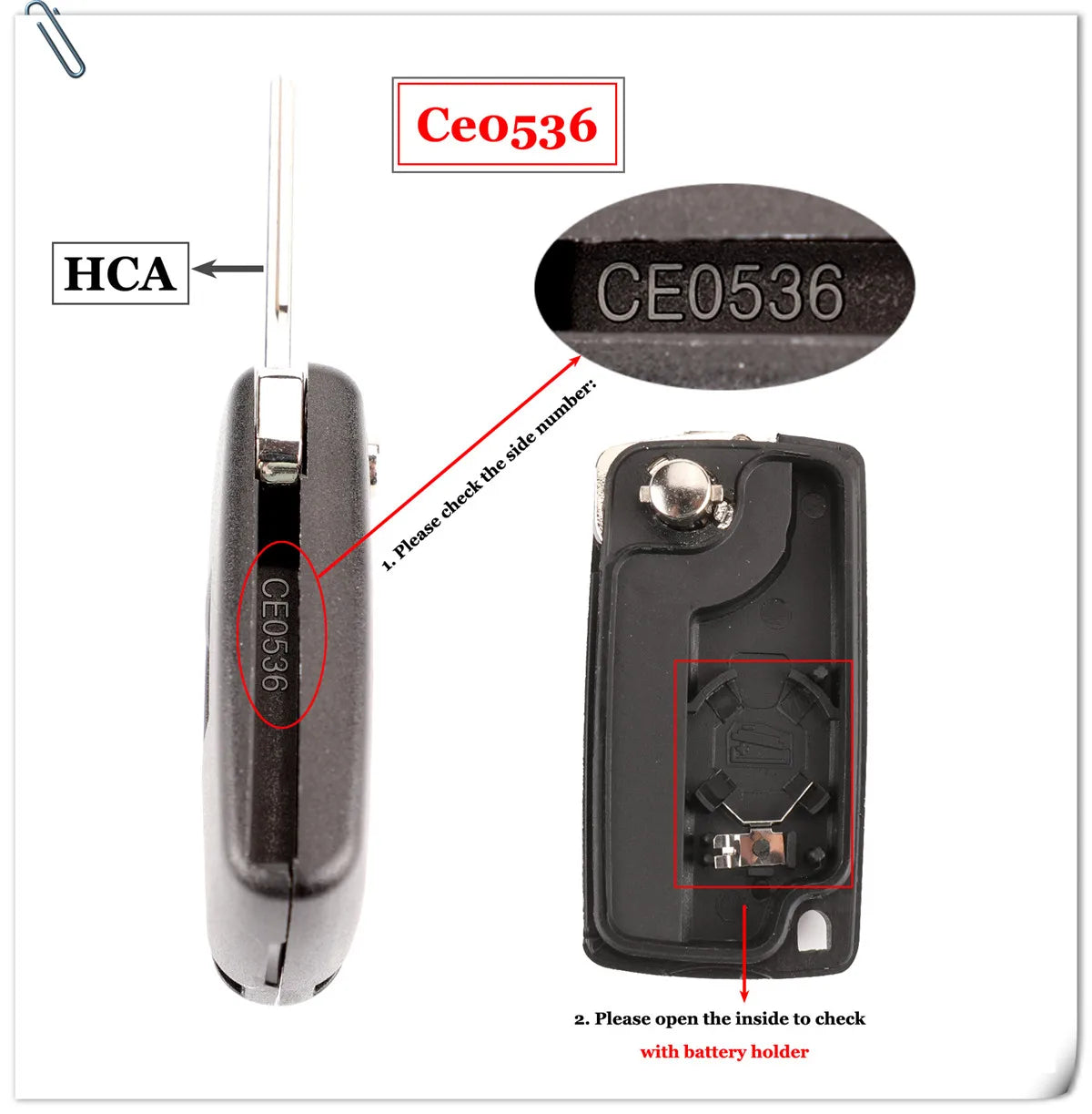 jingyuqin 2 Buttons Remote Car Key ASK/FSK 434Mhz For Citroen C4 C5 C6