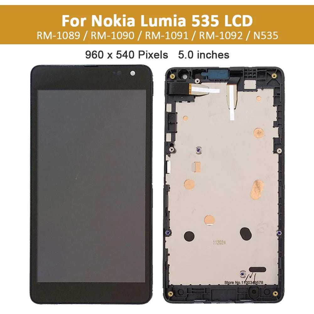 5.0" LCD Display For Nokia Lumia 535 LCD N535 RM-1090 Version 2S 2C