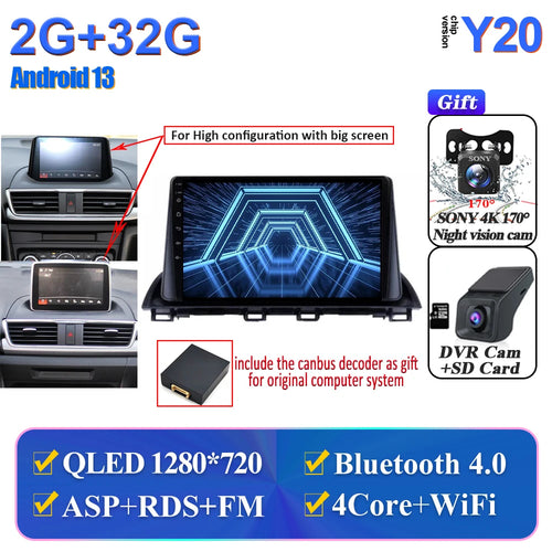 Car Multimedia Android For Mazda 3 Axela 2014-2017 2018 2019 Head Unit