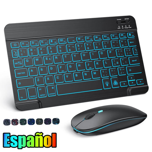 10 inch Backlit For iPad Keyboard and Mouse Backlight Bluetooth