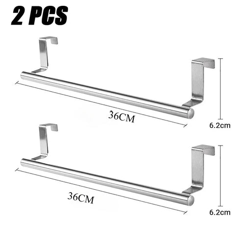 3PCS Stainless Steel Towel Rack Bathroom Towel Holder Stand Kitchen