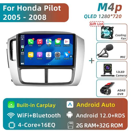 GPS Navigation Car Video Multimedia Player 4G for Honda Pilot 1 2005